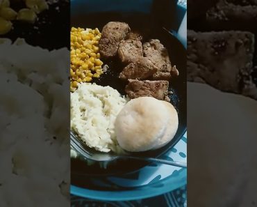 Prepper’s Dinner/Grilled pork chop tips w Season Corn, Rice& Rolls!!!